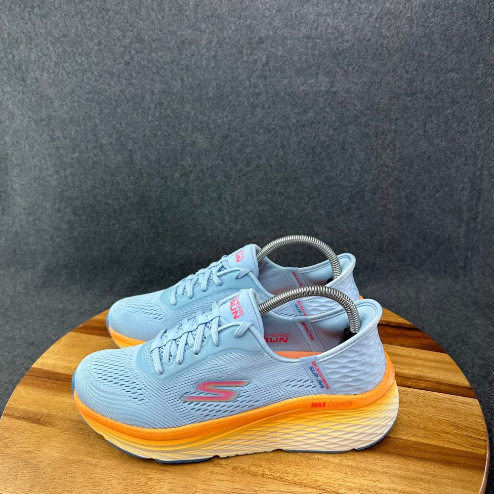 Skechers Max Cushion Elite 2.0 Womens Shoes Running Blue Orange Sneakers Sz 8.5 - Picture 7 of 13